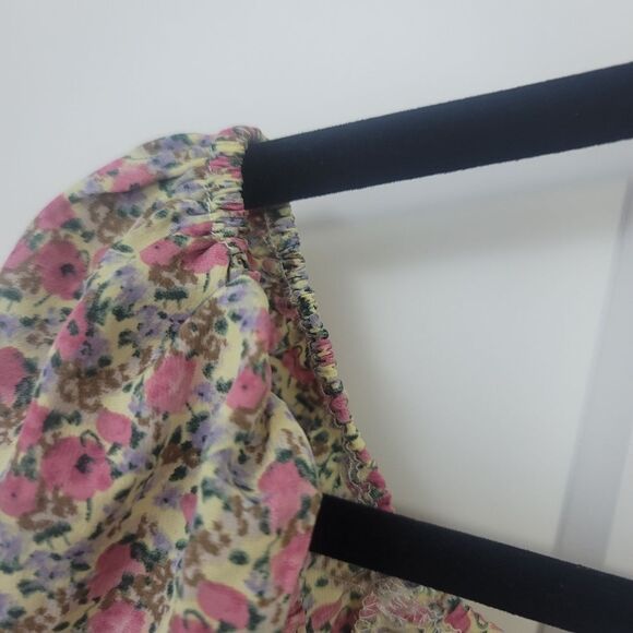 Blush J Floral Puff Sleeve Crop Top - Picture 6 of 7